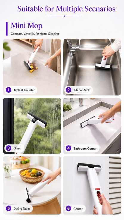 🔥 2-in-1 Mini Mop Cleaner for Home & Car