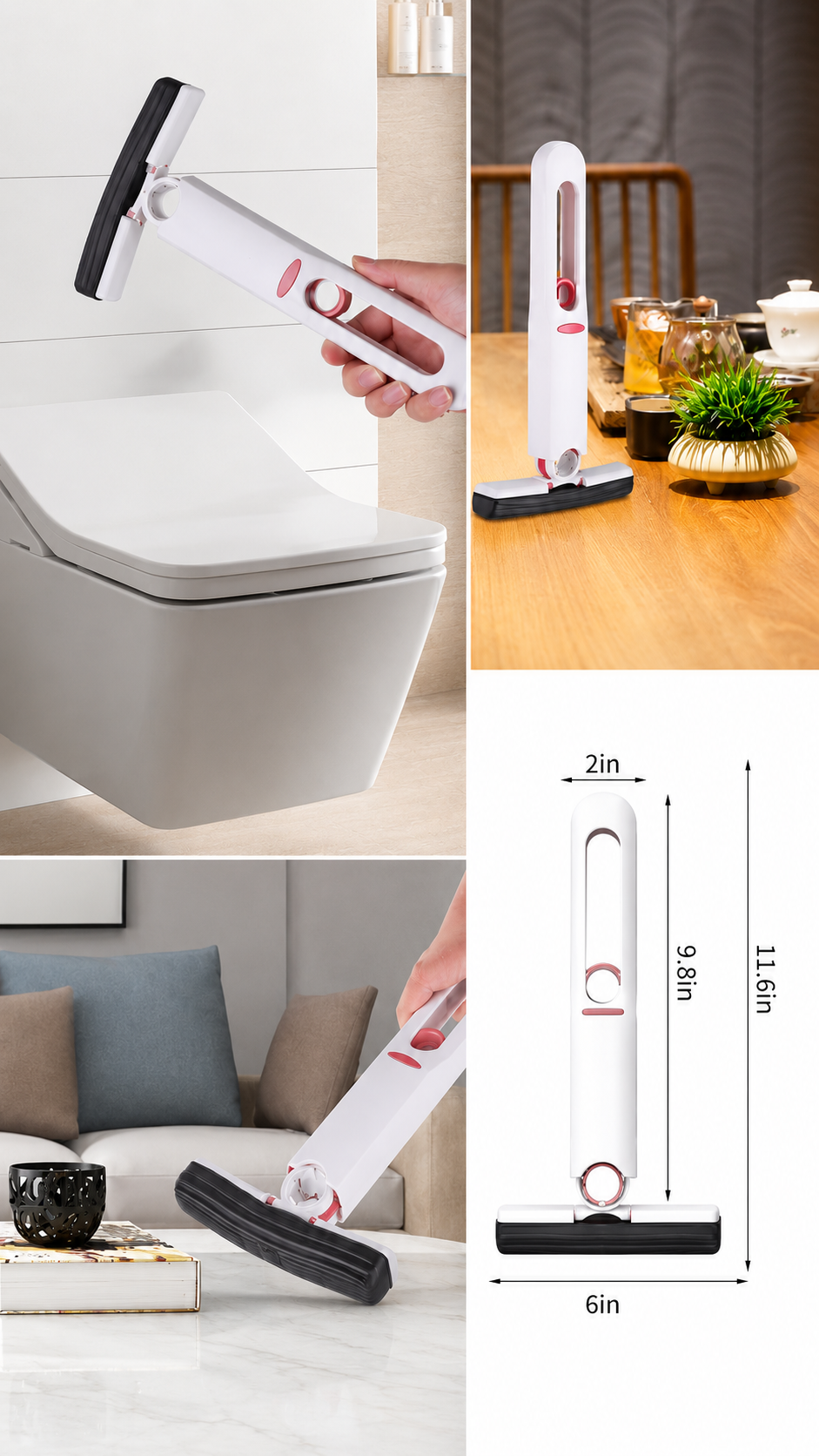 🔥 2-in-1 Mini Mop Cleaner for Home & Car