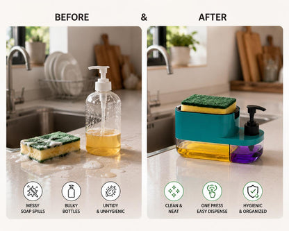 ✨ 3-in-1 Kitchen Sink Soap Dispenser ✨