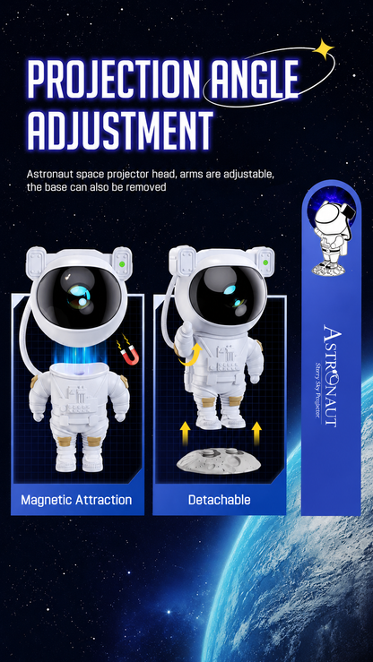 Astronaut Galaxy Projector  Description - 360° Rotation Night Light with 8 Nebula Modes